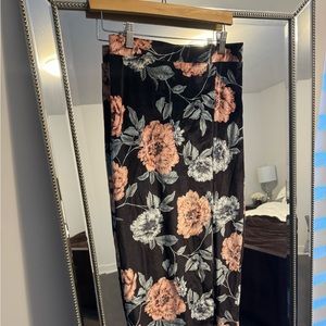 Mink pink velvet skirt